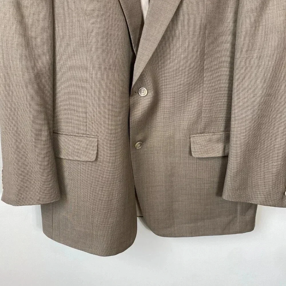 Hart Schaffner Marx Wool Sport Coat Dinner Jacket Blazer Men's 44R Brown Career